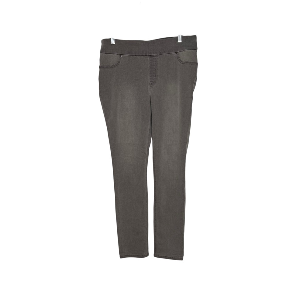 Chicos Size .5 (Regular 6) Gray Perfect Stretch Soft Jegging Ankle Pull On Jeans
